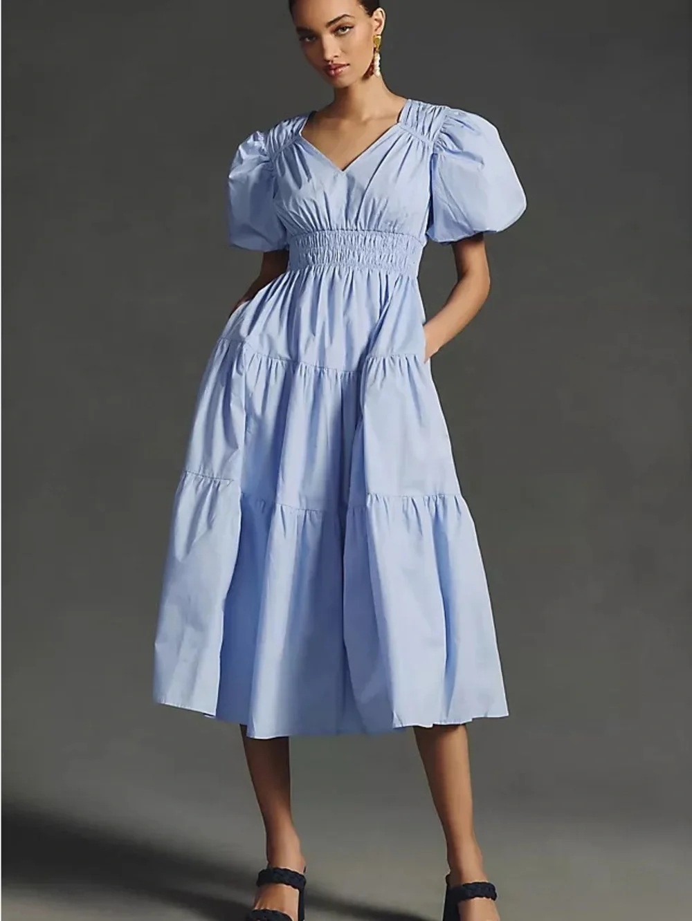 moon river dresses Braelyn Mixed Media Midi Dress : Green TeaElla Casual dresses Verdant stitchwork adds homespun charm to sunny Moon River - Corset Floral